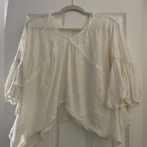 free people linen cotton blouse